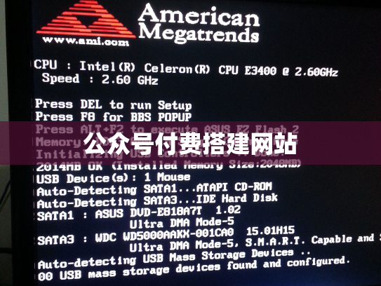 公众号付费搭建网站