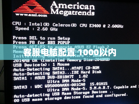 客服电脑配置 1000以内