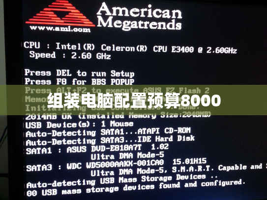 组装电脑配置预算8000