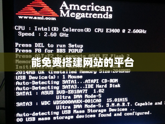 能免费搭建网站的平台