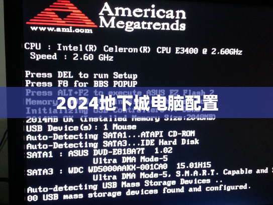2024地下城电脑配置