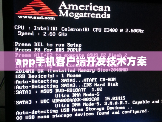 app手机客户端开发技术方案