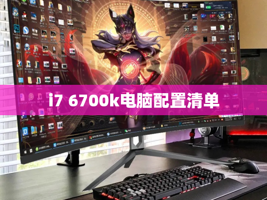 i7 6700k电脑配置清单