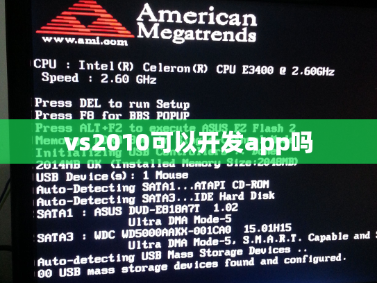 vs2010可以开发app吗